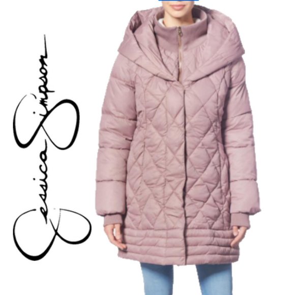 Jessica Simpson Jackets & Blazers - NWT JESSICA SIMPSON Dusty Pink Puffer Coat